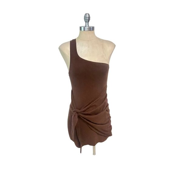 Runaway The Label Brown Bodycon Mini Dress XS - Picture 1 of 6